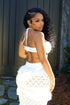 Mariah Halter Corset Fringe Maxi Dress